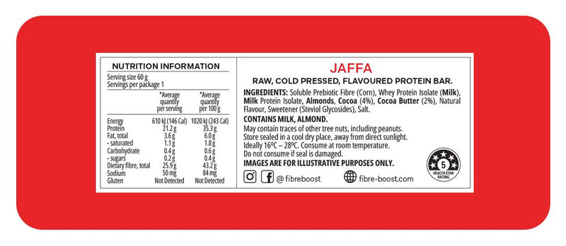 Fibre Boost - Jaffa Protein Bars 60g