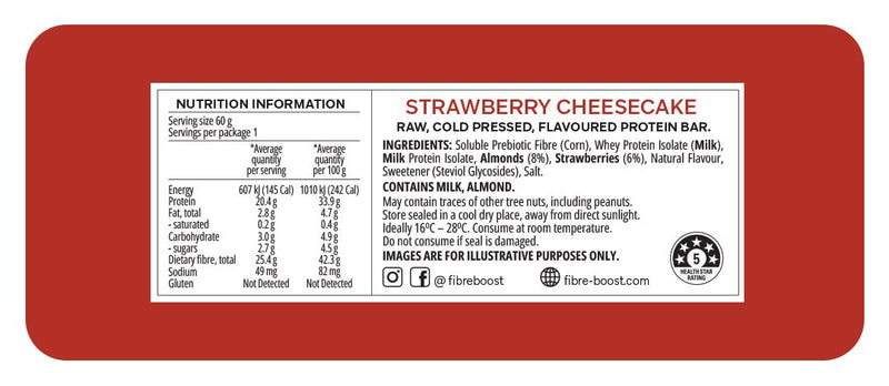Fibre Boost - Protein Bar Strawberry Cheesecake 60g