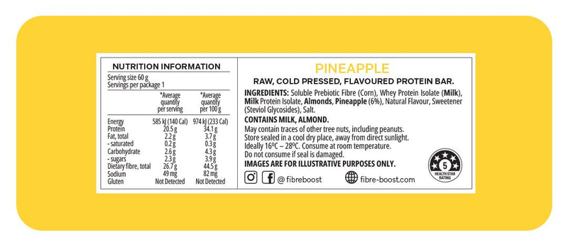 Fibre Boost - Protein Bars Pineapple 60g