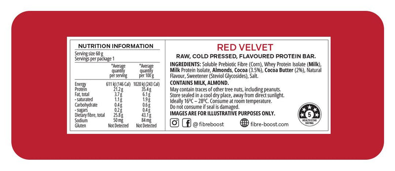 Fibre Boost - Protein Bars Red Velvet 60g