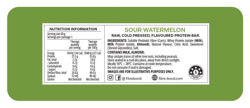 Fibre Boost - Sour-Watermelon Protein Bar 60g