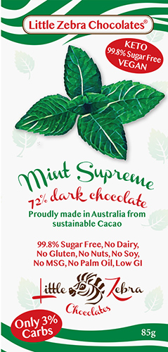 Little Zebra - Keto Dark Chocolate Mint Supreme 85g