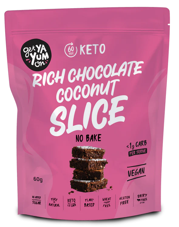 Get Ya Yum On - Rich chocolate Coconut Slice 65g